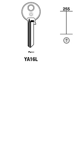 Afbeelding van Silca Cilindersleutel brass YA16L