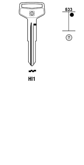 Afbeelding van Silca Cilindersleutel brass HI1