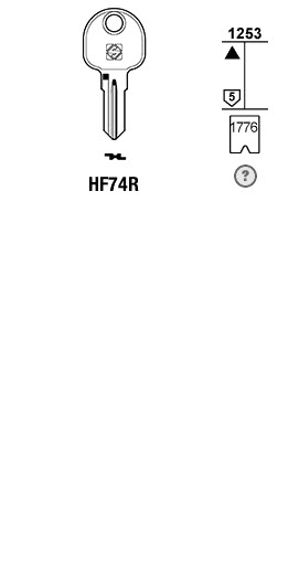 Afbeelding van Silca Cilindersleutel staal HF74R