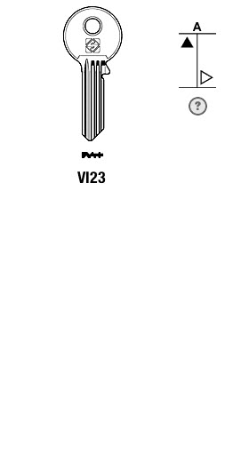 Afbeelding van Silca Cilindersleutel staal VI23
