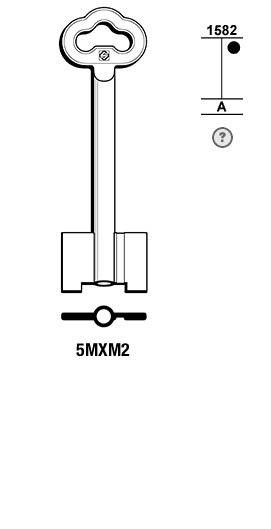 Afbeelding van Silca Klaviersleutel brass 5MXM2