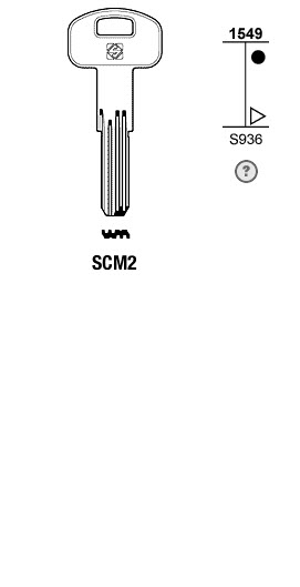 Afbeelding van Silca Boringsleutel brass SCM2