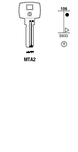 Afbeelding van Silca Boringsleutel brass MTA2