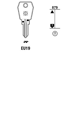 Afbeelding van Silca Cilindersleutel staal EU19