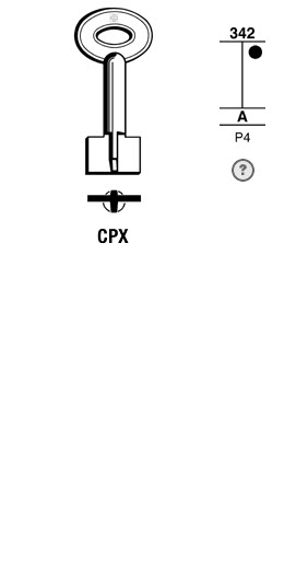 Afbeelding van Silca Klaviersleutel brass CPX