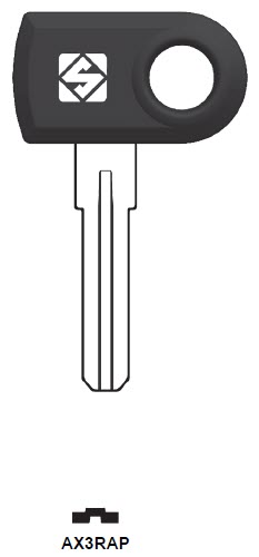 Afbeelding van Silca Fietssleutel plastic kop brass AX3RAP