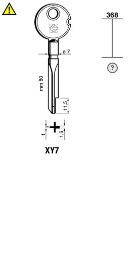 Afbeelding van Silca Stersleutel ijzer XY7