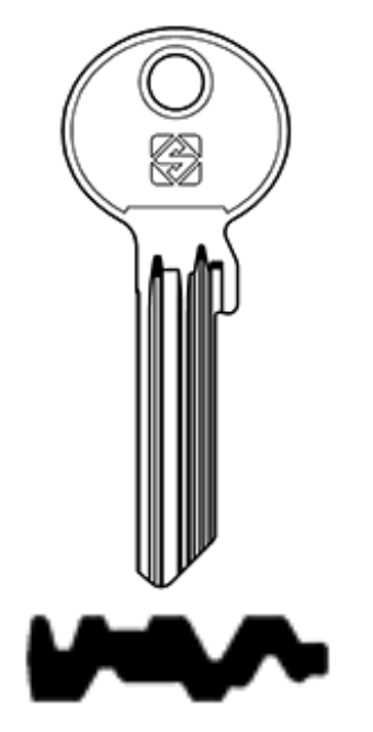 Afbeelding van Silca Cilindersleutel staal AB127R-2