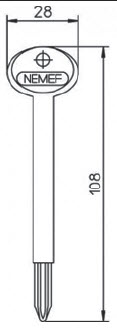 Afbeelding van Nemef Raamslotsleutel S 2603