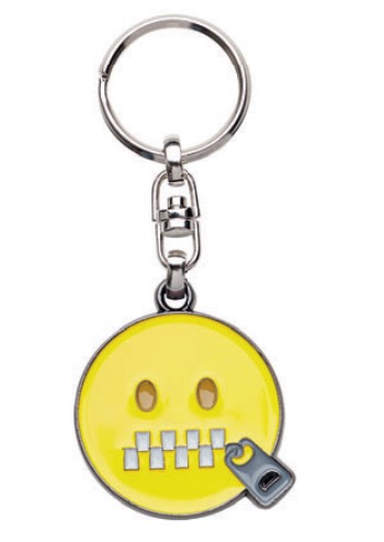 Afbeelding van Sleutelhanger Emoji ZIPPER MOUTH FACE  (5 stuks)  AVK7265