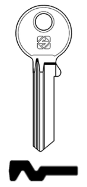 Afbeelding van Silca Cilindersleutel brass CE14RPS