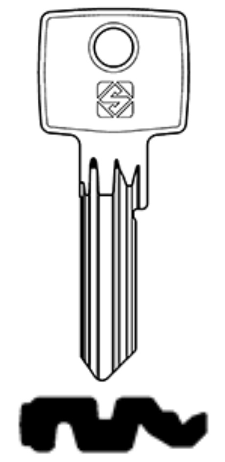 Afbeelding van Silca Cilindersleutel staal IE39 (F6 ICSA)
