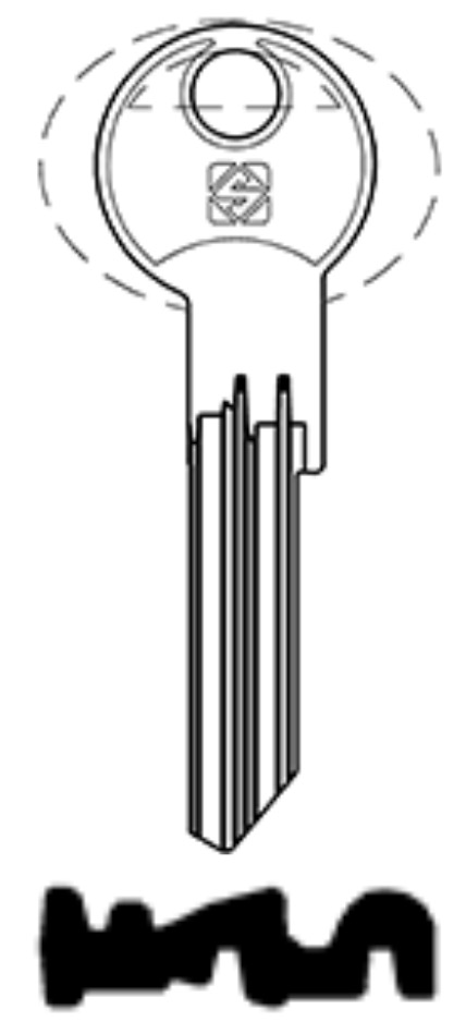 Afbeelding van Silca Cilindersleutel staal LP59 (LIPS CONTROL)