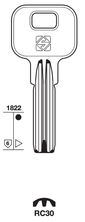 Afbeelding van Silca Boringsleutel brass RC30