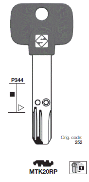 Afbeelding van Silca Banensleutel nikkel MTK20RP