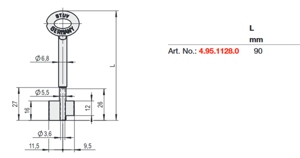 Afbeelding van STUV dubbelbaardsleutel 4-95 1128 0