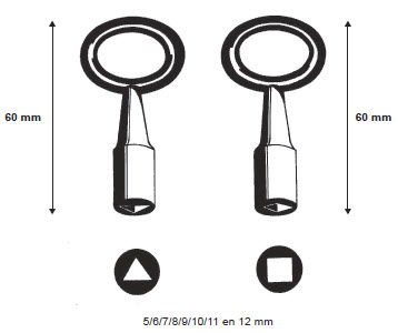 Afbeelding van Art. 20 / VK 12mm doornsleutel vierkant