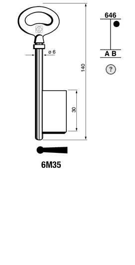 Afbeelding van 6M35 DOP 140x6mm verkoperd