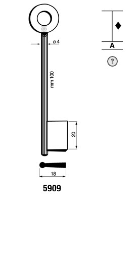 Afbeelding van 5909 DOP 100x4mm