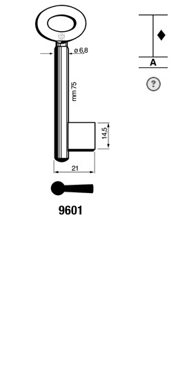 Afbeelding van 9601 DOP 75x6.8mm