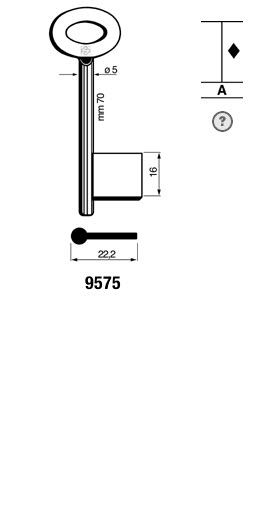 Afbeelding van 9575 DOP 75x5mm