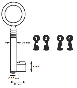 Afbeelding van Meubelsleutel 6F 5mm zijreep 1