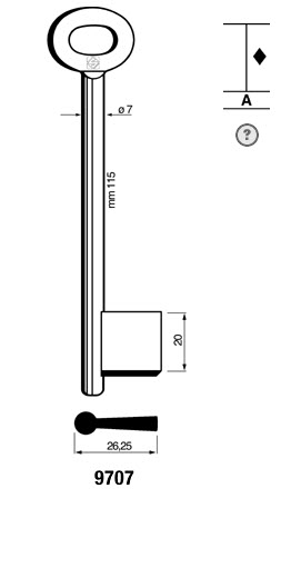 Afbeelding van 9707 DOP 110x7mm